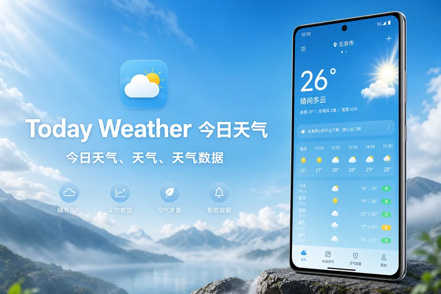 Today Weather Premium「今日天气」 v2.5.0-3 for Android 解锁高级版 + WearOS版—— 精准气象数据搭配优雅界面，附赠手表端体验