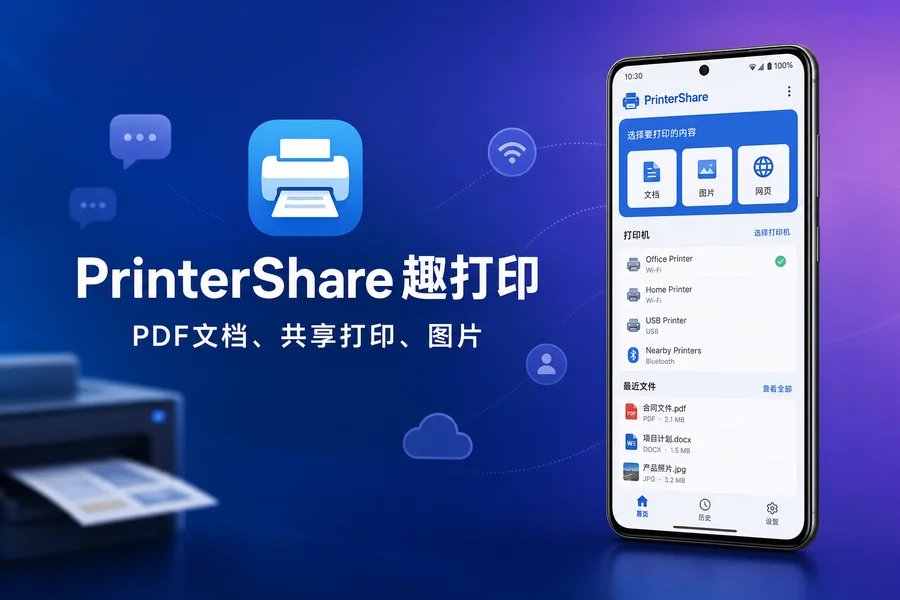 趣打印 PrinterShare Pro v12.21.0 完美解锁高级版 —— 手机直连打印机，告别电脑中转的移动打印神器