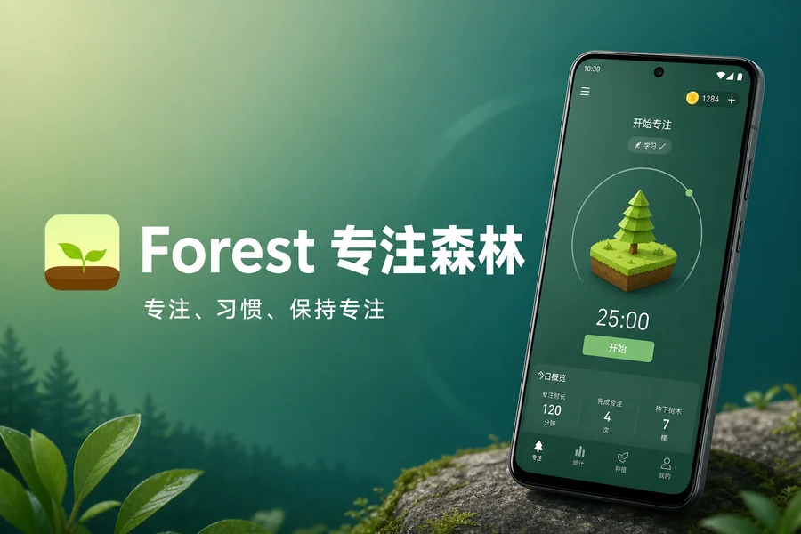 Forest 专注森林 v5.16.5 直装解锁专业版 —— 种树抗手机诱惑，轻松养成专注好习惯