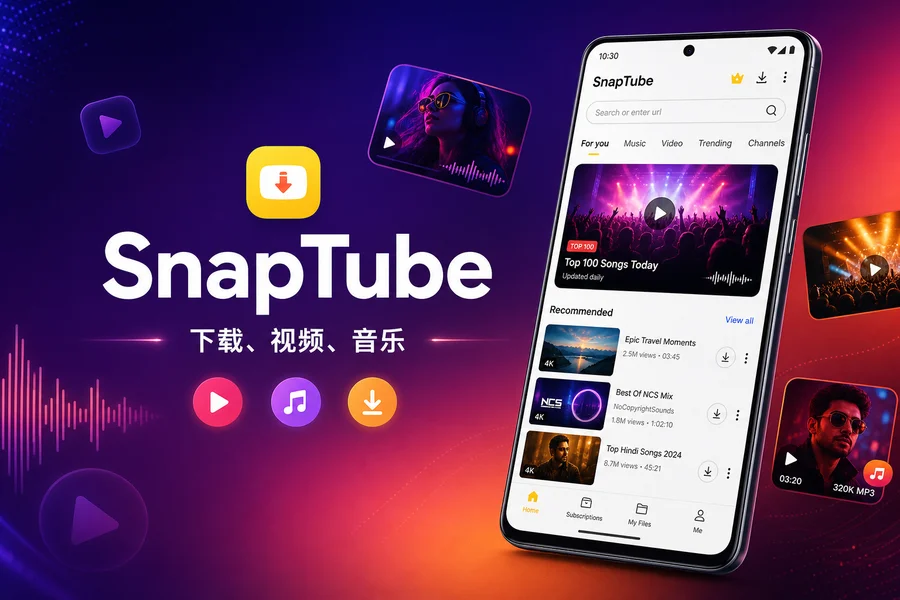 SnapTube Pro v7.60.1 for Android 直装 VIP 高级版 —— 无广告的 YouTube 视频音乐下载神器