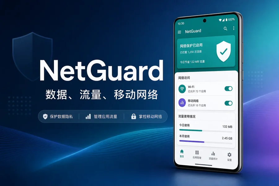 NetGuard Pro v2.335 for Android 直装已付费专业版 —— 无需 Root 的网络权限管家