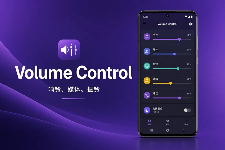 Volume Control Pro「音量控制」v6.8.3 for Android 直装付费专业版 —— 一键切换音量场景，让手机音量随心掌控