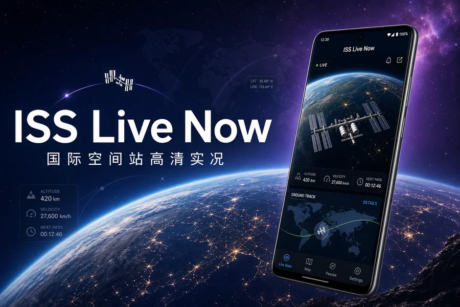 ISS Live Now Premium v8.4.8 解锁高级版 —— 躺在沙发上就能以上帝视角俯瞰蓝色星球