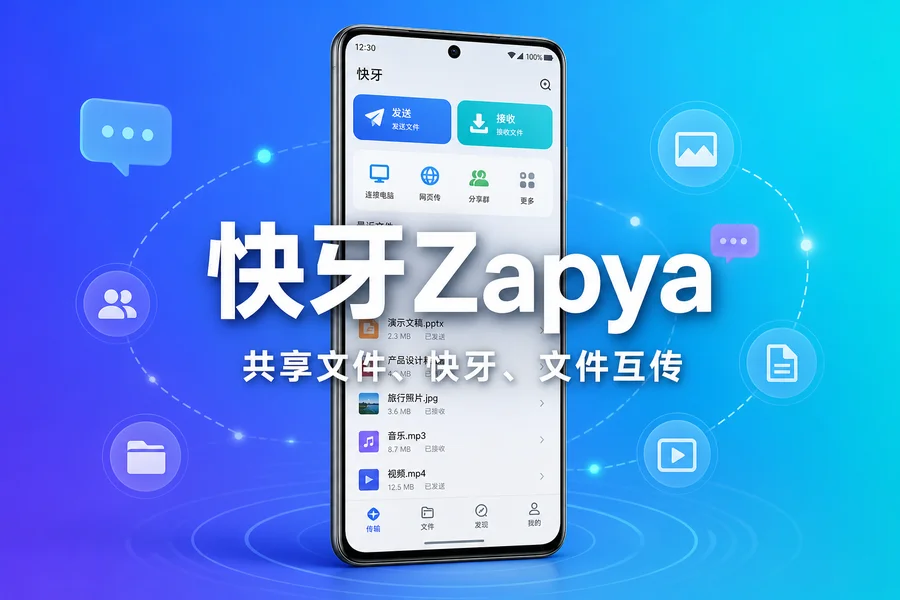 快牙「Zapya」v7.0.4 解锁VIP版 —— 无需流量的跨平台极速文件互传工具