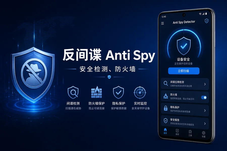 反间谍「Anti Spy Detector & Firewall Premium」v50.24.5.26 解锁高级版 —— 全方位移动安全守护者