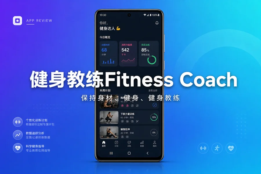 健身教练「Fitness Coach Premium」v1.1.27 解锁高级版 —— 无器材居家自重训练与30天挑战计划