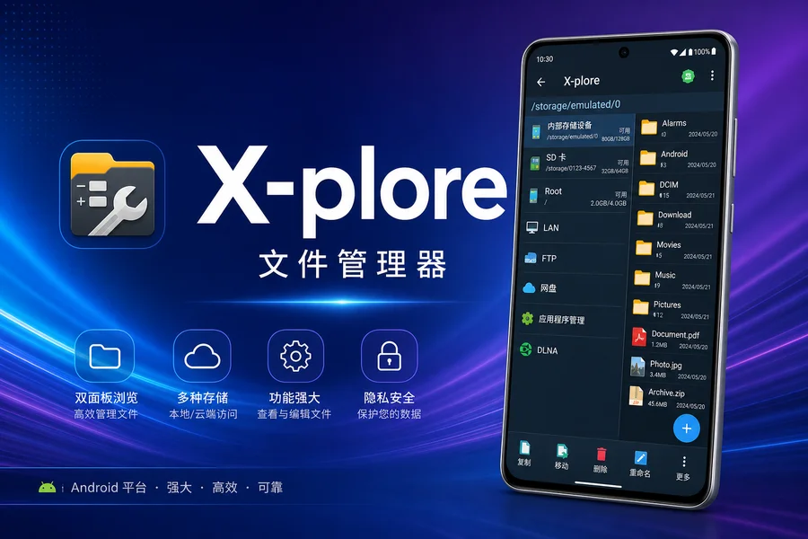 X-plore v4.48.20 捐赠版 —— 经典老牌全功能文件管理器