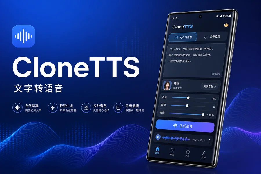 CloneTTS v0.6.4 —— 本地离线音色克隆文字转语音引擎
