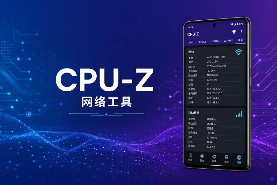 CPU-Z v1.56 高级直装版 —— 安卓硬件信息查看利器，CPU/GPU/传感器参数一目了然