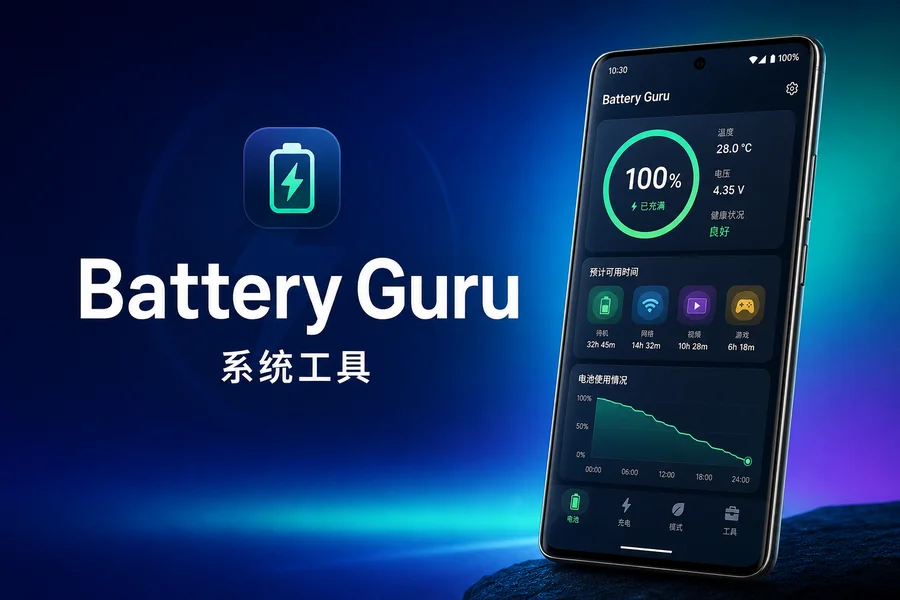 Battery Guru v2.5.0 高级版 —— 精准测量电池真实容量，充电预估与功耗分析