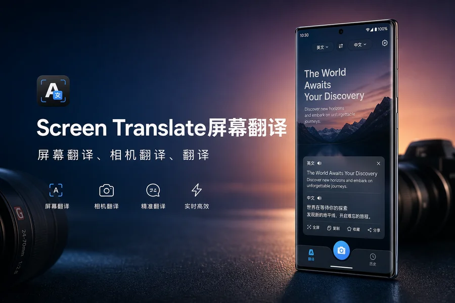 Screen Translate「屏幕翻译」v1.181 for Android 解锁高级版 +汉化版 —— 覆盖100+语言的实时屏幕翻译工具