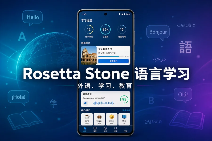 Rosetta Stone「语言学习」v9.2.0 for Android 解锁高级订阅版 —— 沉浸式语言学习平台