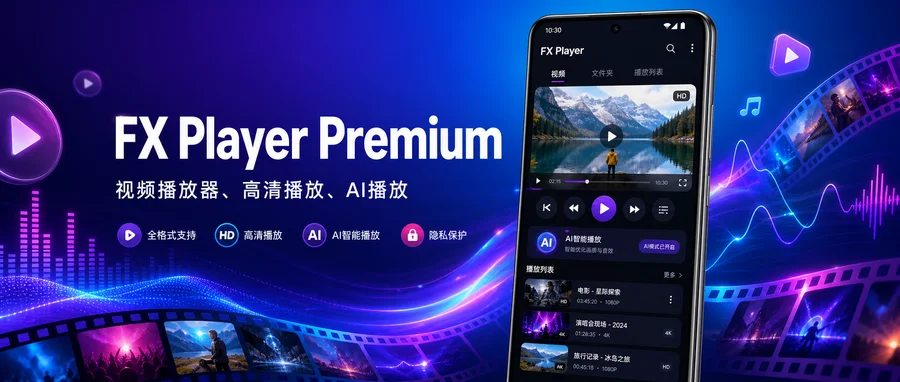 FX Player Premium v3.8.9 解锁高级版 —— 支持硬件解码的全格式高清视频播放器