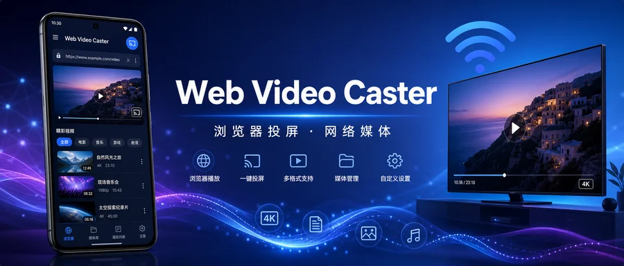 Web Video Caster v6.0.1 专业版 —— 网页视频与本地媒体一键投到电视