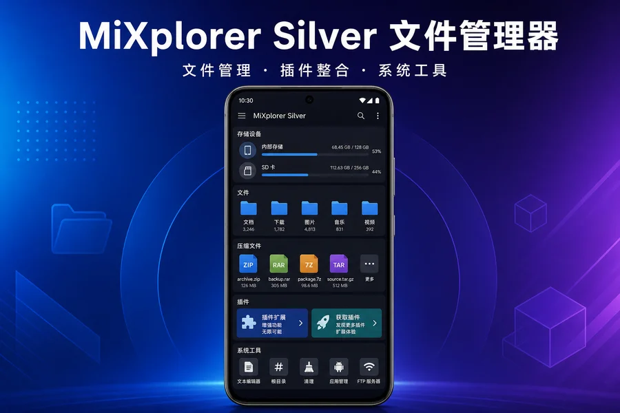 MiXplorer Silver v6.71.2 直装付费专业版 + 插件包 —— 集文件管理、解压和插件能力于一体