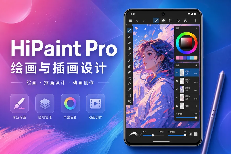 HiPaint Pro v6.3.3 解锁专业版 —— 手机上的绘画、插画与动画创作工具