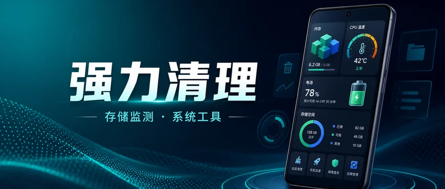 强力清理 Powerful Cleaner Pro v11.10.7 破解付费版 —— 查看存储、内存与设备状态