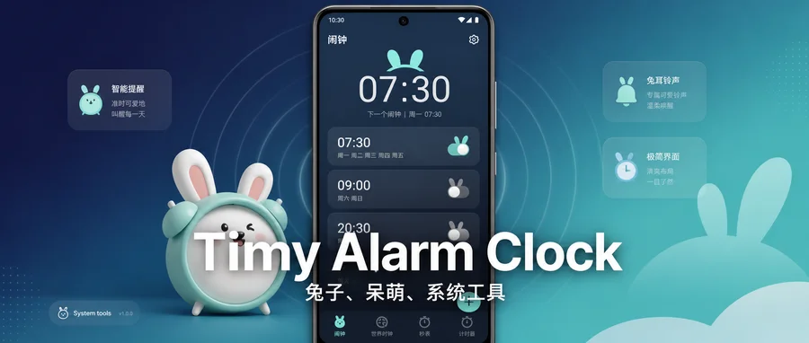 Timy Alarm Clock v1.1.55 解锁高级版 —— 用互动任务避免随手关掉闹钟