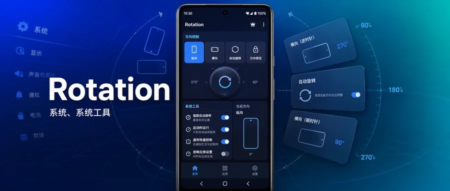 Rotation Pro v29.3.4 高级版 —— 精细管理安卓应用屏幕方向