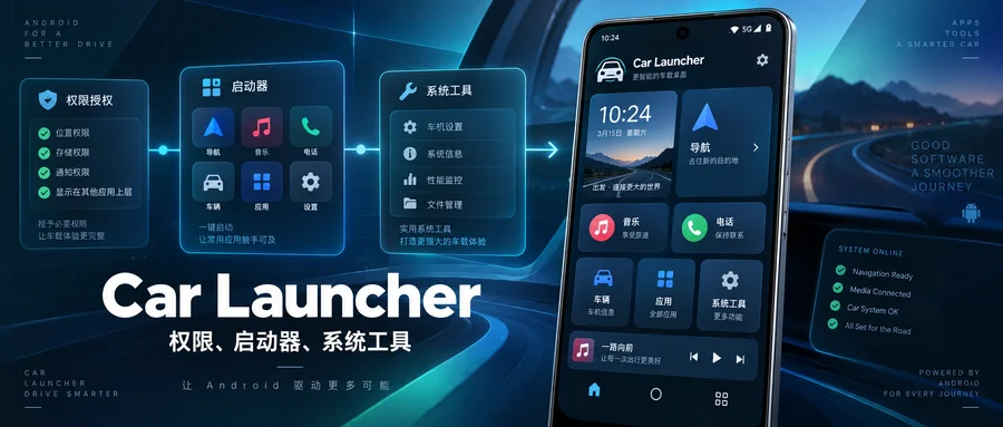 Car Launcher Pro v5.7.1.07 专业版 + 汉化版 —— 为车载大屏整理常用功能