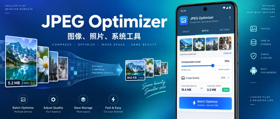 JPEG Optimizer PRO v2.0.2 完整版 —— 批量压缩照片并保留常用导出格式
