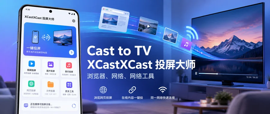 Cast to TV XCast v2.5.5.1 解锁高级版 —— 手机本地影音投到电视上播放