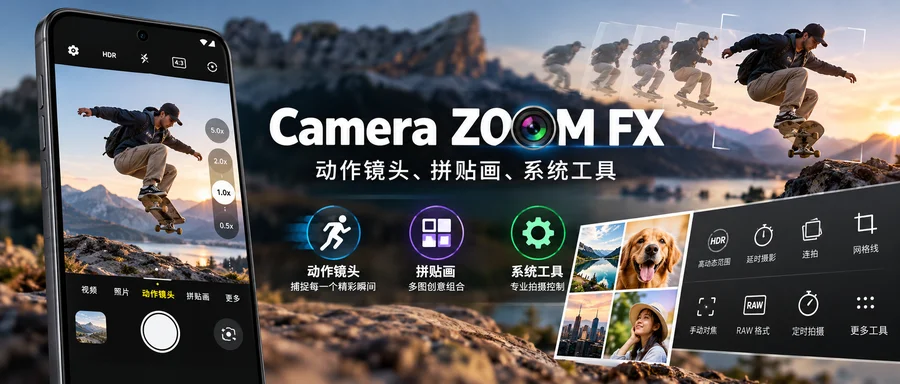 Camera ZOOM FX Pro v7.0.2 直装付费高级版 —— 集成 HDR 与创意镜头效果