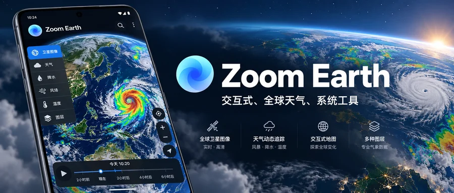 Zoom Earth v6.3 解锁专业版 —— 在一张动态地图上查看全球天气变化