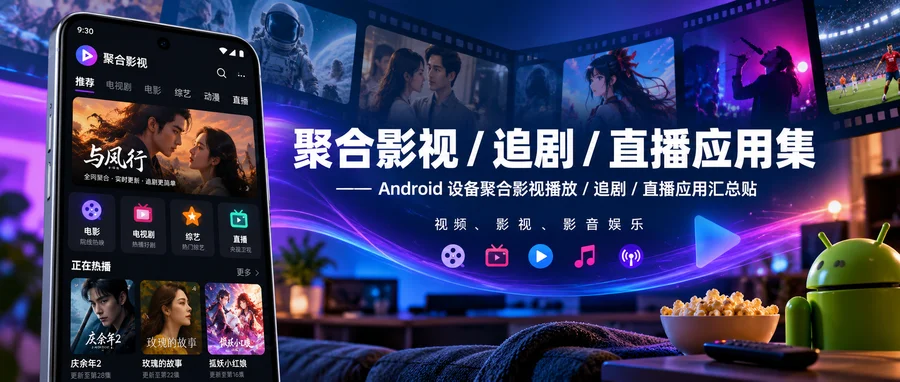 聚合影视 / 追剧 / 直播应用集 v000 —— 多类影音应用集中整理
